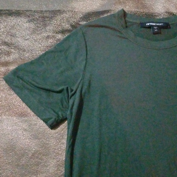 Forrest green soft loose flowy tee with tassles! - Picture 4 of 4